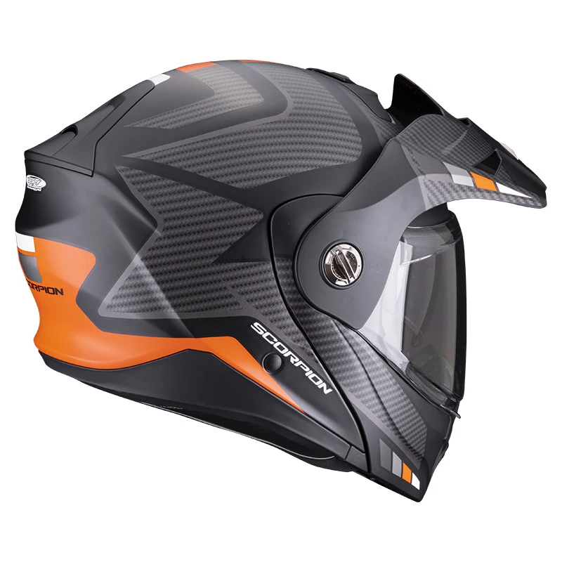 Policarbonato Casco Modulare Scorpion Adx-2 Camino Nero Arancio 5 Policarbonato Casco Modulare Scorpion Adx-2 Camino Nero Arancio - immagine 3