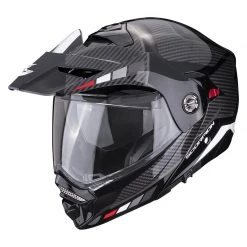 Policarbonato Casco Modulare Scorpion Adx-2 Camino Nero Argento