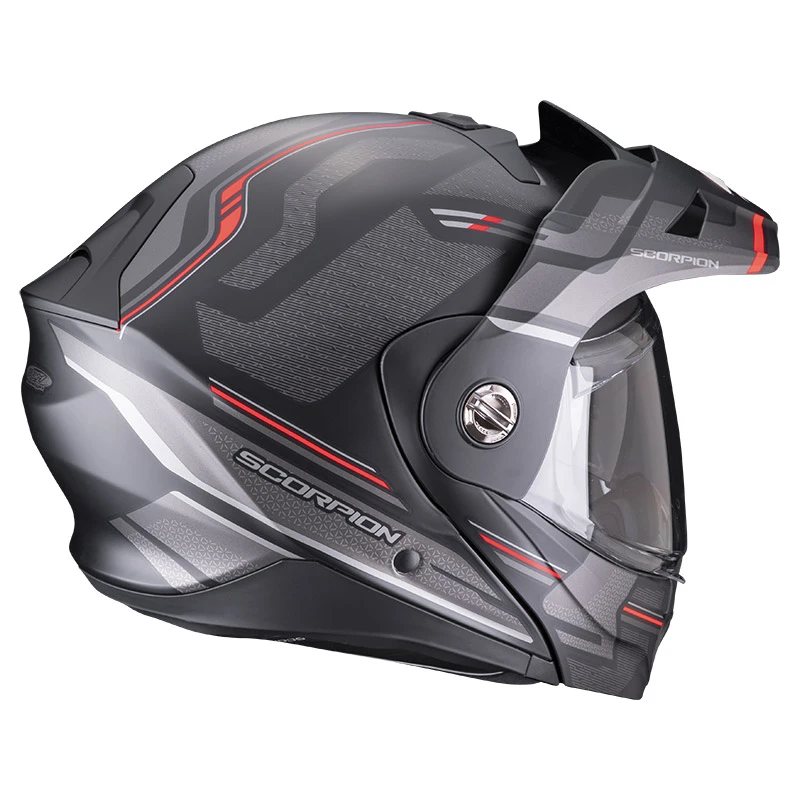 Policarbonato Casco Modulare Scorpion Adx-2 Carrera Nero Rosso 6 Policarbonato Casco Modulare Scorpion Adx-2 Carrera Nero Rosso - immagine 4