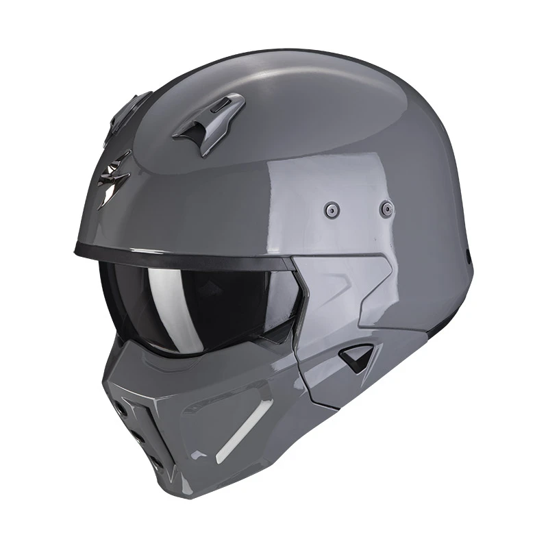 Mentoniera Removibile Scorpion Covert X Solid Cement Grigio 3 Mentoniera Removibile Scorpion Covert X Solid Cement Grigio