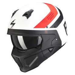 Mentoniera Removibile Casco Scorpion Covert X T-rust Bianco Rosso
