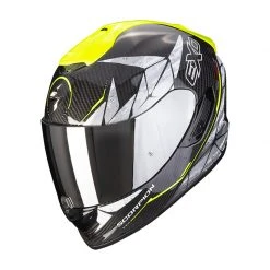 Fibra Casco Scorpion Exo-1400 Carbon Air Aranea Giallo