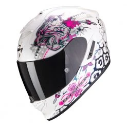 Fibra Casco Scorpion Exo 1400 Air Toa Bianco Rosa