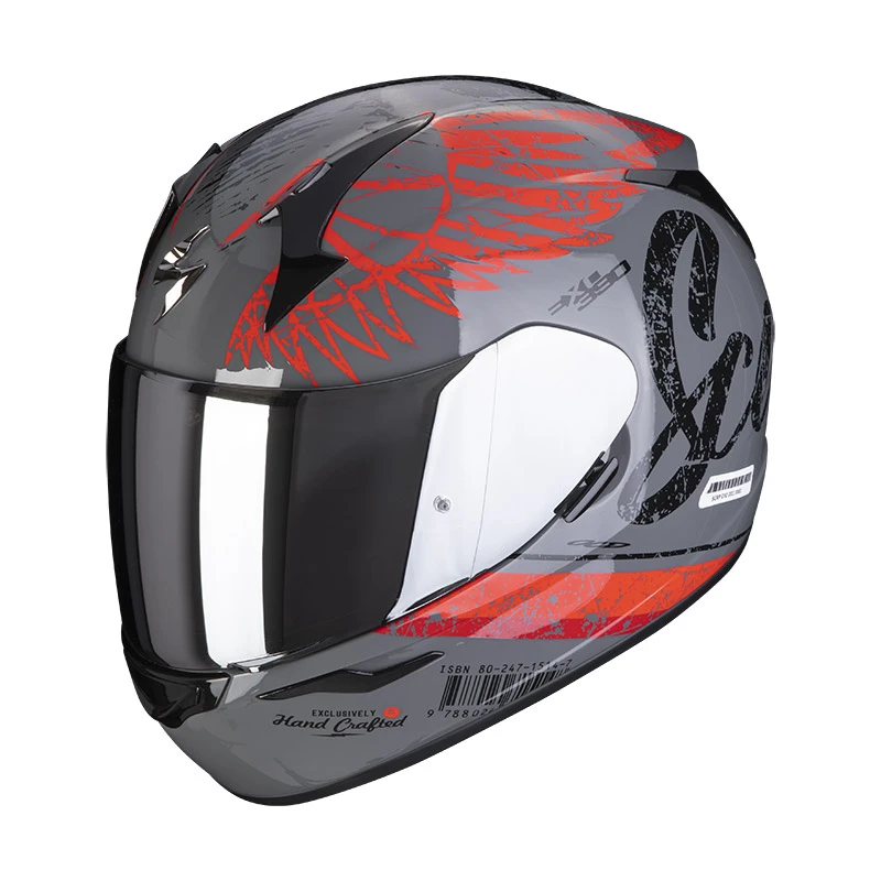 Policarbonato Casco Scorpion Exo 390 Ighost Grigio Rosso 3 Policarbonato Casco Scorpion Exo 390 Ighost Grigio Rosso
