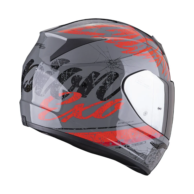 Policarbonato Casco Scorpion Exo 390 Ighost Grigio Rosso 5 Policarbonato Casco Scorpion Exo 390 Ighost Grigio Rosso - immagine 3