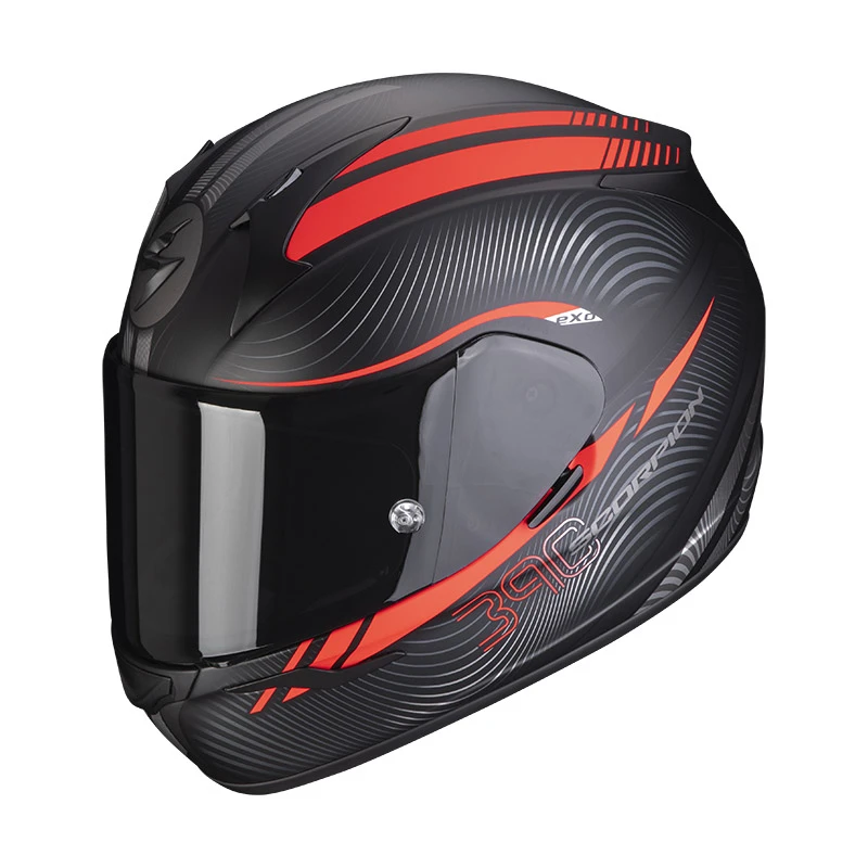 Policarbonato Casco Scorpion Exo 390 Sting Nero Opaco Rosso 3 Policarbonato Casco Scorpion Exo 390 Sting Nero Opaco Rosso