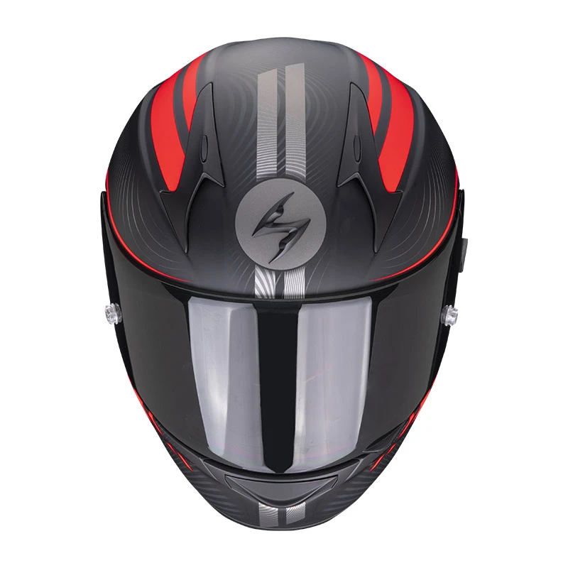 Policarbonato Casco Scorpion Exo 390 Sting Nero Opaco Rosso 4 Policarbonato Casco Scorpion Exo 390 Sting Nero Opaco Rosso - immagine 2