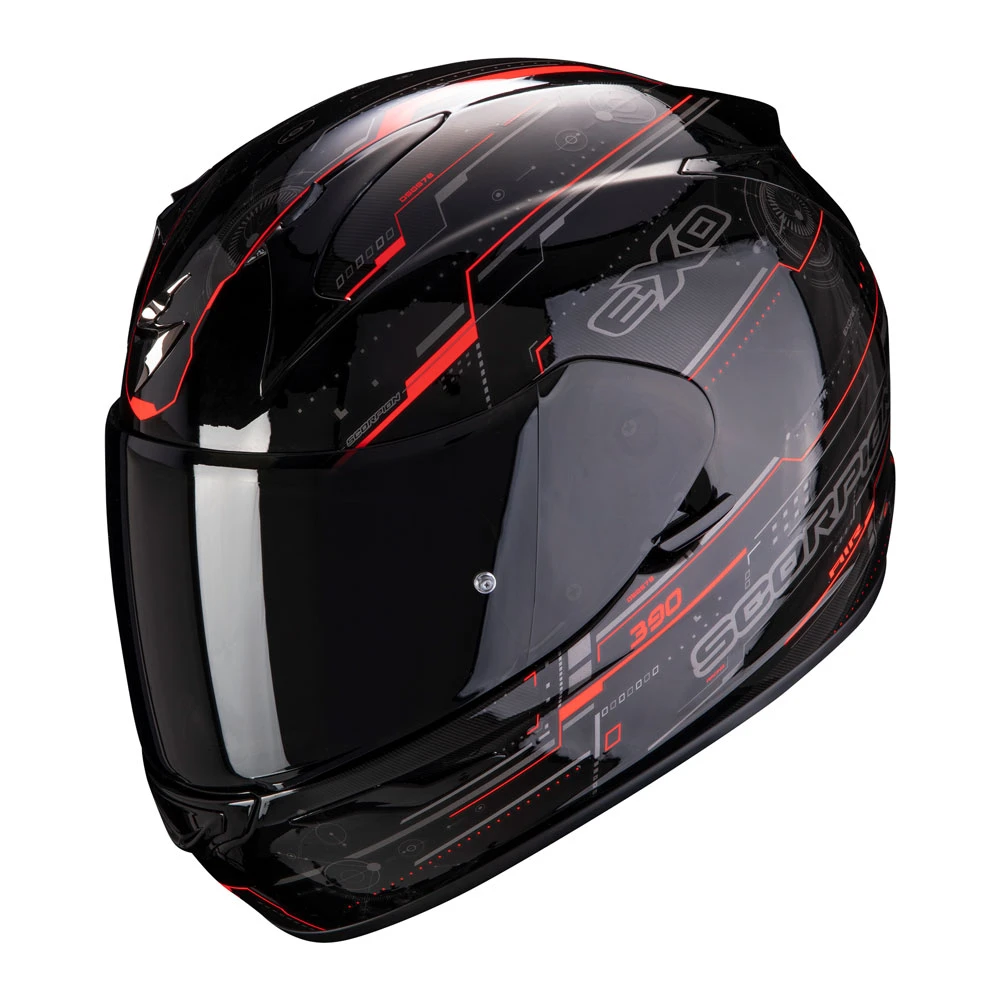 Policarbonato Casco Scorpion Exo 390 Beat Rosso Nero 3 Policarbonato Casco Scorpion Exo 390 Beat Rosso Nero