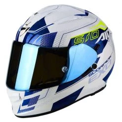 Negozio al dettaglio Scorpions 25 Policarbonato Scorpion Exo-510 Air Galva Bianco Blu