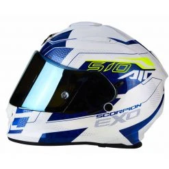 Policarbonato Scorpion Exo-510 Air Galva Bianco Blu 9 Policarbonato Scorpion Exo-510 Air Galva Bianco Blu -Negozio al dettaglio Scorpions scorpion exo510 galva blu 4