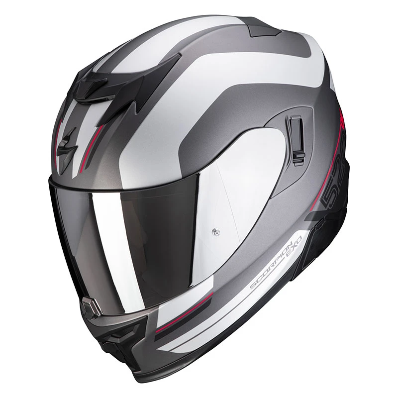 Policarbonato Casco Scorpion Exo 520 Air Lemans Argento Rosso 3 Policarbonato Casco Scorpion Exo 520 Air Lemans Argento Rosso