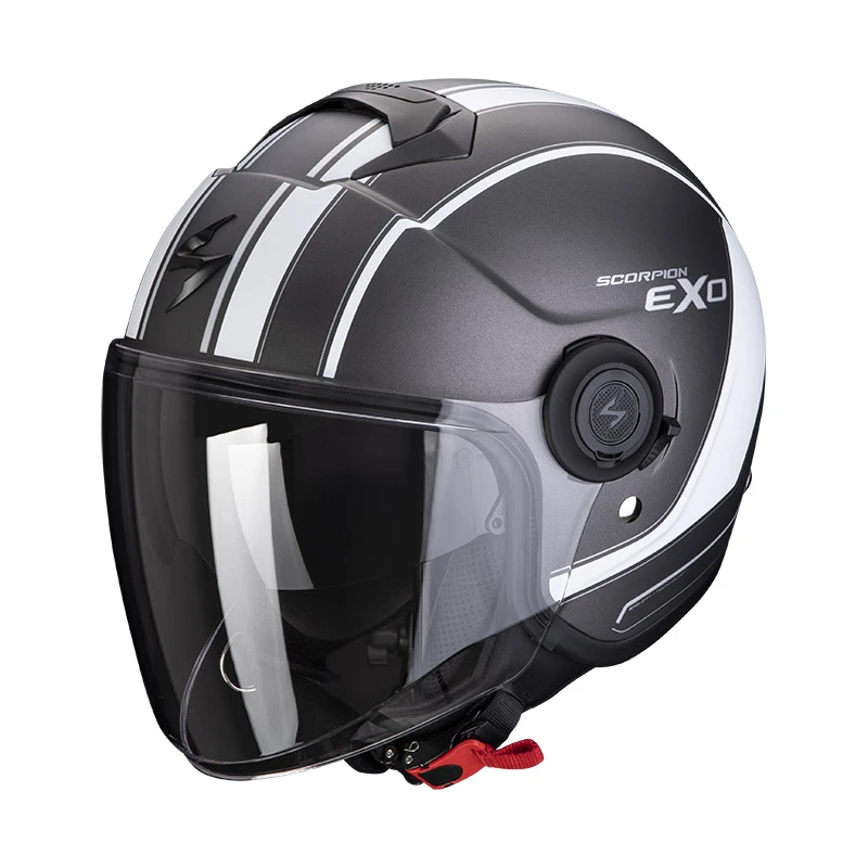 Policarbonato Casco Scorpion Exo City Scoot Argento Opaco Bianco 3 Policarbonato Casco Scorpion Exo City Scoot Argento Opaco Bianco