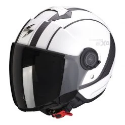Policarbonato Casco Scorpion Exo City Scoot Bianco Nero