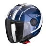 Policarbonato Casco Scorpion Exo City Scoot Blu Bianco 1 Policarbonato Casco Scorpion Exo City Scoot Blu Bianco -Negozio al dettaglio Scorpions scorpion exocity scoot blu