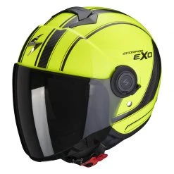 Policarbonato Casco Scorpion Exo City Scoot Giallo Nero
