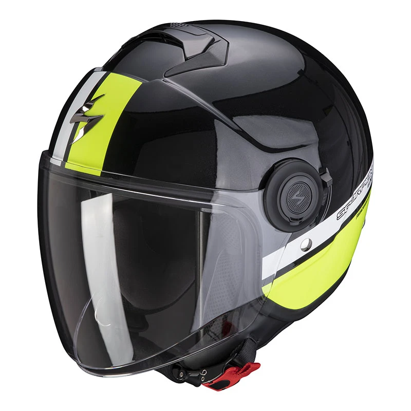 Policarbonato Casco Scorpion Exo City Strada Nero Bianco Giallo 3 Policarbonato Casco Scorpion Exo City Strada Nero Bianco Giallo