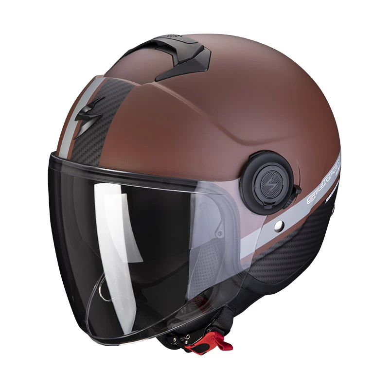 Policarbonato Casco Scorpion Exo City Strada Marrone Opaco Nero 3 Policarbonato Casco Scorpion Exo City Strada Marrone Opaco Nero