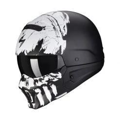 Mentoniera Removibile Casco Scorpion Exo Combat Evo Marauder Nero Bianco