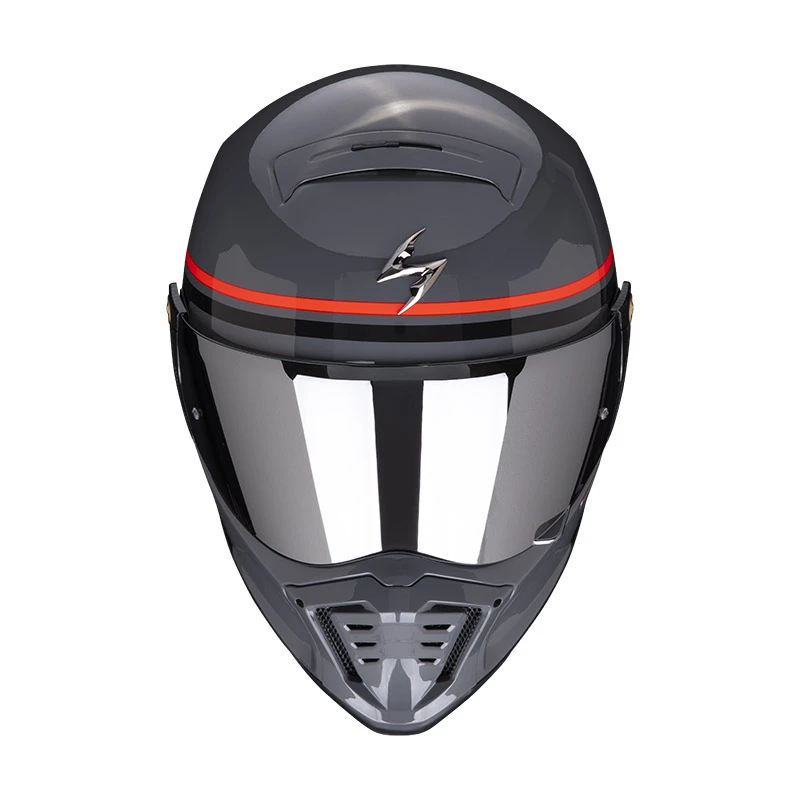 Fibra Casco Scorpion Exo Hx1 Nostalgia Grigio Nero Rosso 4 Fibra Casco Scorpion Exo Hx1 Nostalgia Grigio Nero Rosso - immagine 2