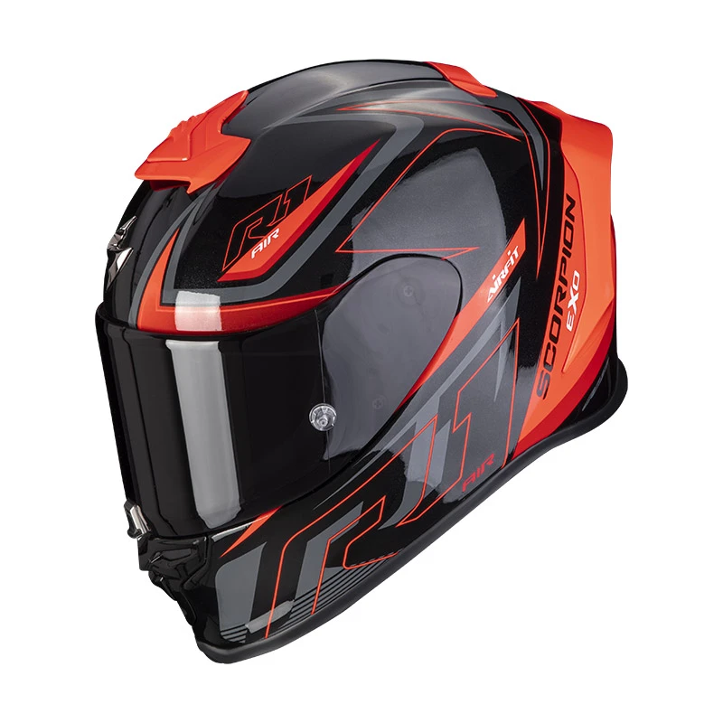 Fibra Casco Scorpion Exo R1 Gaz Nero Rosso 3 Fibra Casco Scorpion Exo R1 Gaz Nero Rosso
