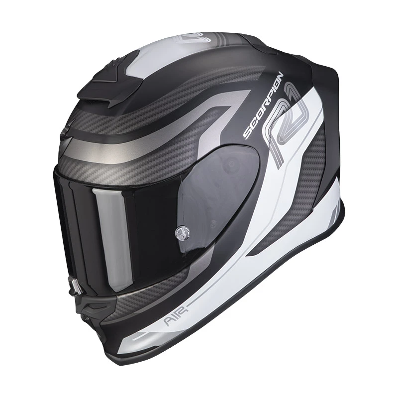Fibra Casco Scorpion Exo R1 Vatis Nero Opaco Bianco 3 Fibra Casco Scorpion Exo R1 Vatis Nero Opaco Bianco