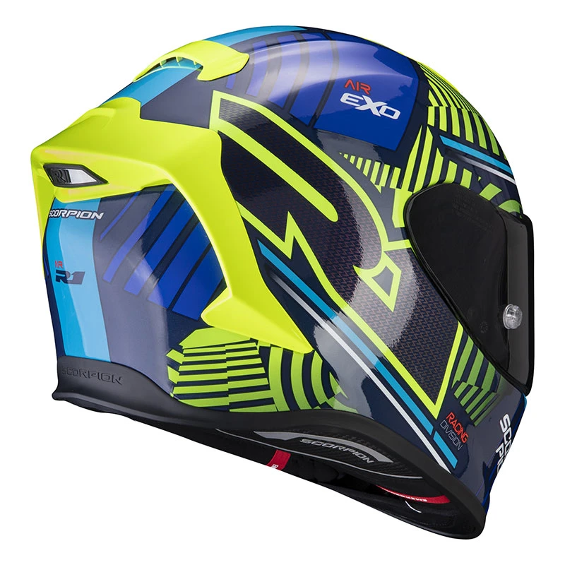 Fibra Casco Scorpion Exo R1 Air Victory Blu Giallo 5 Fibra Casco Scorpion Exo R1 Air Victory Blu Giallo - immagine 3