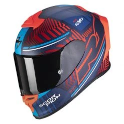 Fibra Casco Scorpion Exo R1 Air Victory Blu Rosso
