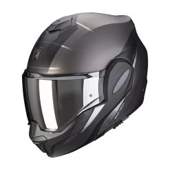 Policarbonato Casco Scorpion Exo Tech Primus Argento Opaco Nero