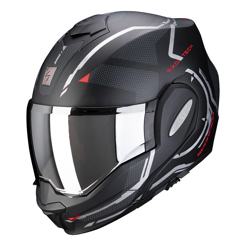 Policarbonato Casco Scorpion Exo Tech Square Nero Rosso 4 Policarbonato Casco Scorpion Exo Tech Square Nero Rosso - immagine 2