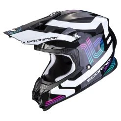 Policarbonato Casco Scorpion Vx-16 Air Tub Nero Bianco