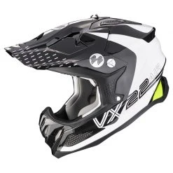 Fibra Casco Scorpion Vx-22 Air Ares Bianco Nero Giallo