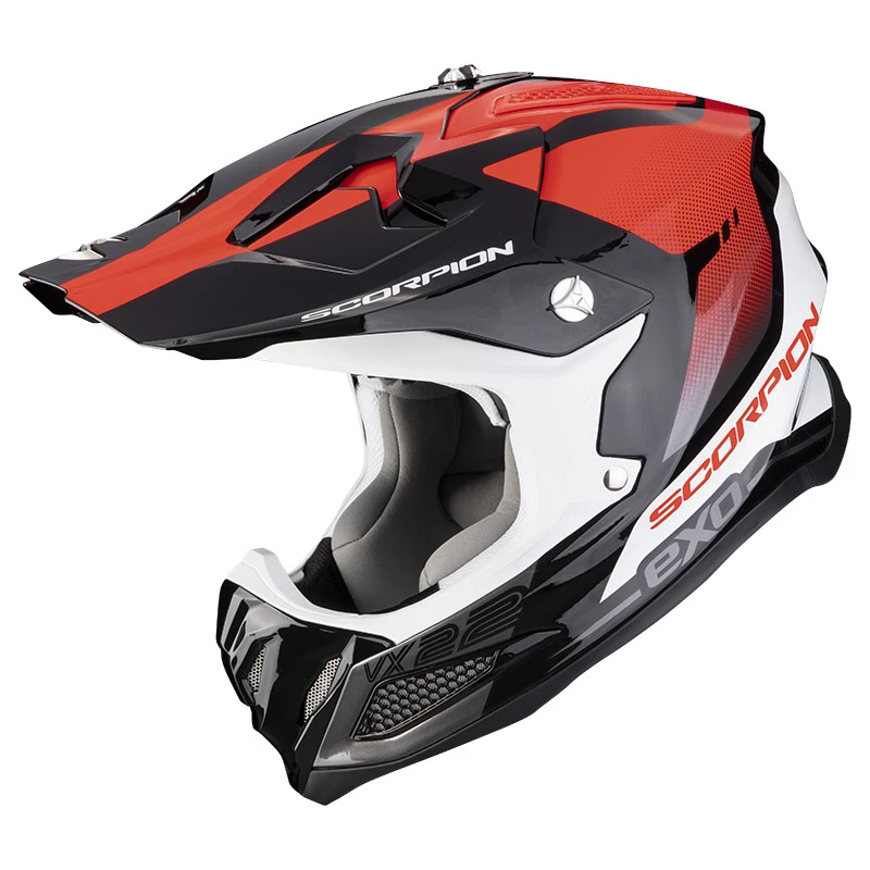 Fibra Casco Scorpion Vx-22 Air Attis Nero Rosso 3 Fibra Casco Scorpion Vx-22 Air Attis Nero Rosso